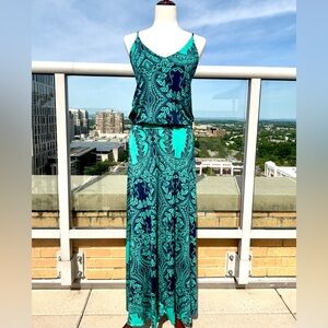 Veronica M “Jene” Stretch Drop Waist Maxi Dress Size S